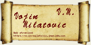 Vojin Milatović vizit kartica